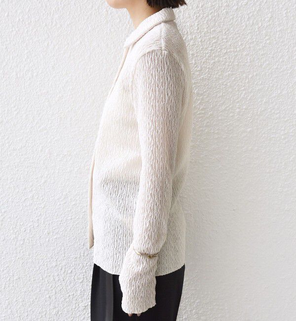 SHIPS for women「【WEB限定】〈手洗い可能〉ランダムブルーゼ シャツ カーディガン」|カーディガン|