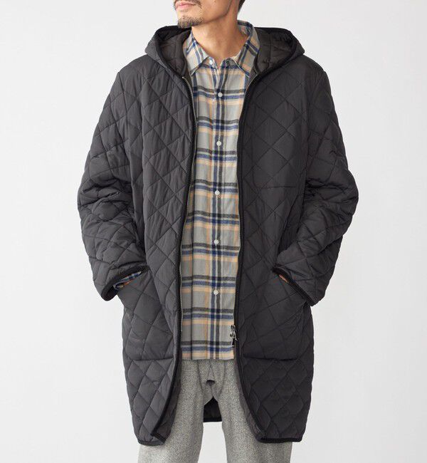 SHIPS「SHIPS:〈手洗い可能〉NETPLUS(R) キルティング フード コート」|その他|ブラック