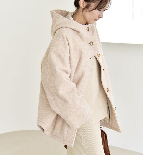 quaranciel「quaranciel: スタンドカラー フーデット ミディ コート」|その他|