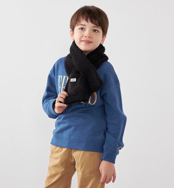 SHIPS any「Lee:〈手洗い可能〉ボア キルティング リバーシブル ポケット マフラー <KIDS>」|マフラー|