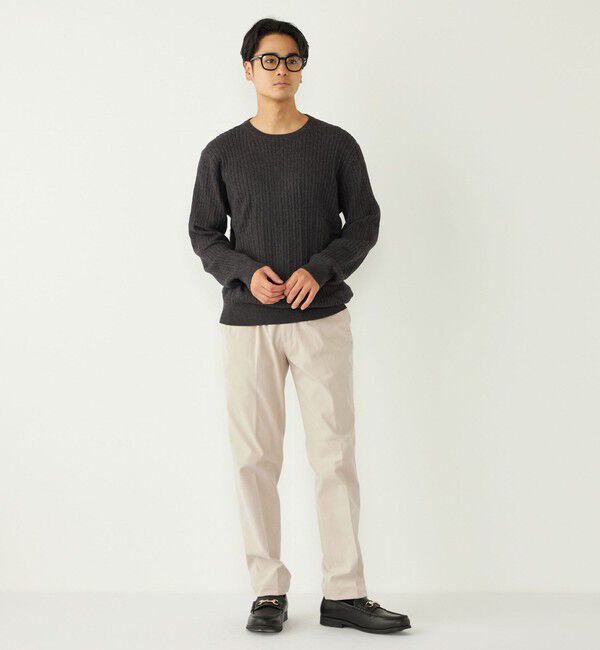 SHIPS Colors 「SHIPS Colors:〈洗濯機可能〉コットン カシミヤ ケーブル ニット」|ニット・セーター|