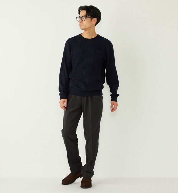 SHIPS Colors 「SHIPS Colors:〈洗濯機可能〉コットン カシミヤ ケーブル ニット」|ニット・セーター|