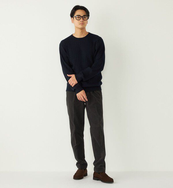 SHIPS Colors 「SHIPS Colors:〈洗濯機可能〉コットン カシミヤ ケーブル ニット」|ニット・セーター|