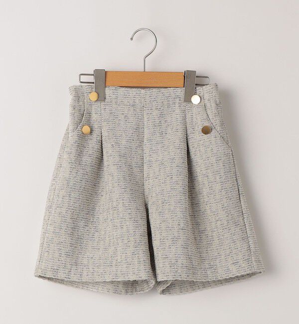 SHIPS KIDS「SHIPS KIDS:140～150cm / ツイード タック ショート パンツ」|その他|ライトブルー