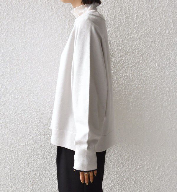 SHIPS for women「〈手洗い可能〉コットン カシミヤ混 スカラップヘム ボートネック プルオーバー」|ニット・セーター|