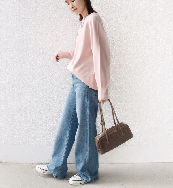 SHIPS for women「〈手洗い可能〉コットン カシミヤ混 スカラップヘム ボートネック プルオーバー」|ニット・セーター|