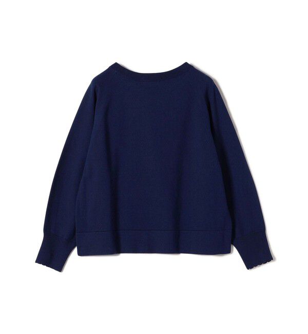 SHIPS for women「〈手洗い可能〉コットン カシミヤ混 スカラップヘム ボートネック プルオーバー」|ニット・セーター|