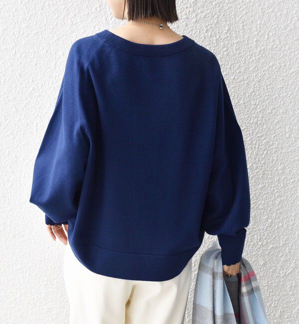 SHIPS for women「〈手洗い可能〉コットン カシミヤ混 スカラップヘム ボートネック プルオーバー」|ニット・セーター|