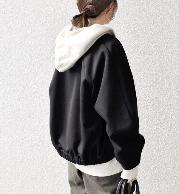 SHIPS any「SHIPS any:〈洗濯機可能〉ジャージー ギャザー コンパクト ブルゾン」|ブルゾン・スタジャン|