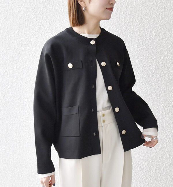 SHIPS any「SHIPS any:〈手洗い可能〉クルーネック ニット ジャケット カーディガン」|カーディガン|