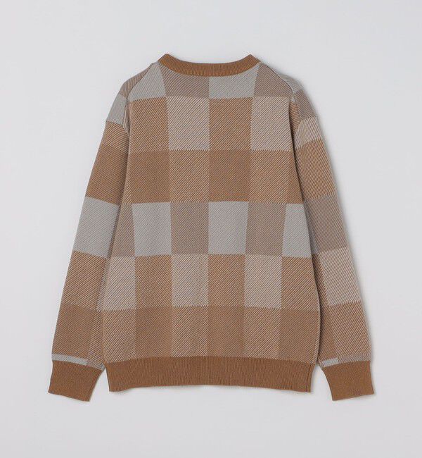 SHIPS「SHIPS: 〈洗濯機可能〉チェック コットンカシミヤ クルーネック」|ニット・セーター|