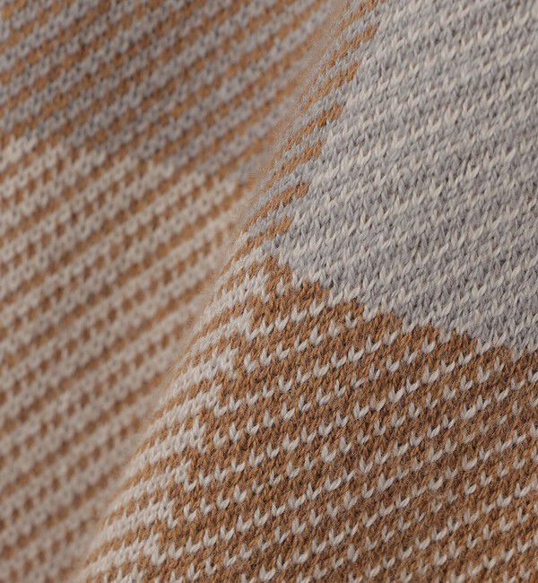 SHIPS「SHIPS: 〈洗濯機可能〉チェック コットンカシミヤ クルーネック」|ニット・セーター|