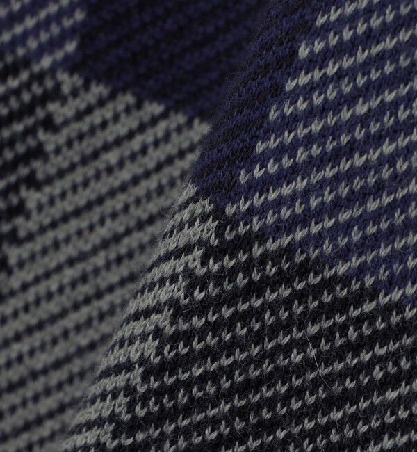 SHIPS「SHIPS: 〈洗濯機可能〉チェック コットンカシミヤ クルーネック」|ニット・セーター|