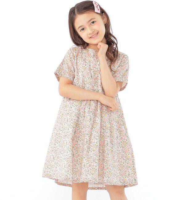 SHIPS KIDS「SHIPS KIDS:100～130cm / リバティ 半袖 ワンピース」|ワンピース|