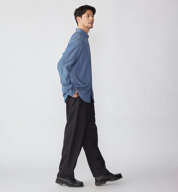 SHIPS「【WEB限定】SHIPS:〈手洗い可能〉リヨセル エア ボタンダウン デニム シャツ」|シャツ・ブラウス|
