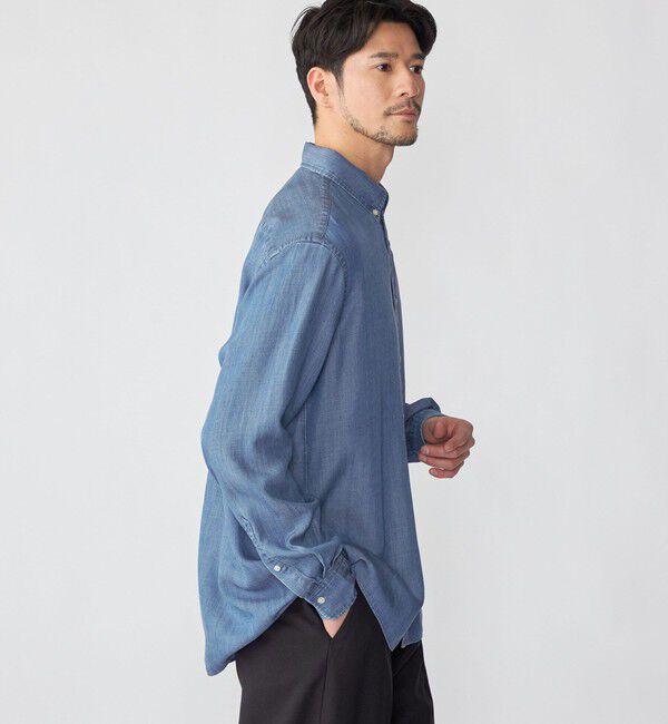 SHIPS「【WEB限定】SHIPS:〈手洗い可能〉リヨセル エア ボタンダウン デニム シャツ」|シャツ・ブラウス|