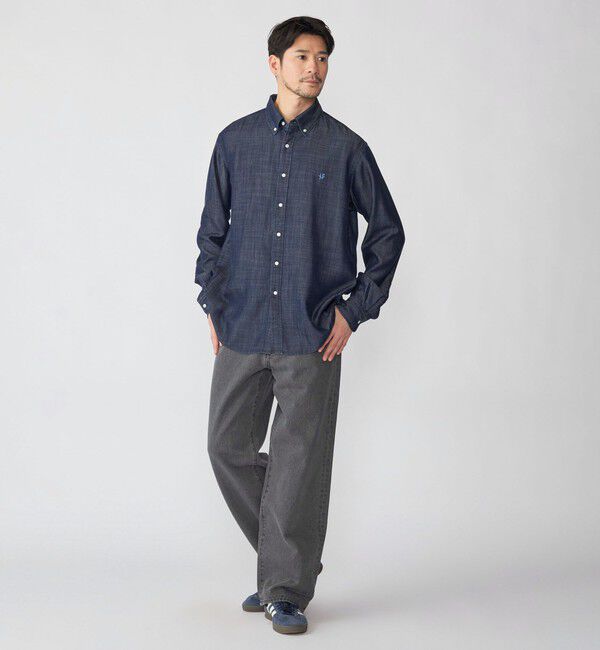 SHIPS「【WEB限定】SHIPS:〈手洗い可能〉リヨセル エア ボタンダウン デニム シャツ」|シャツ・ブラウス|
