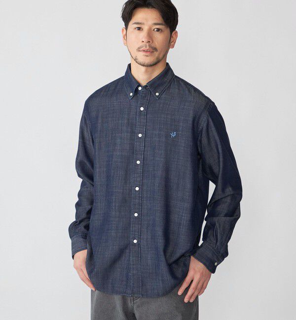 SHIPS「【WEB限定】SHIPS:〈手洗い可能〉リヨセル エア ボタンダウン デニム シャツ」|シャツ・ブラウス|