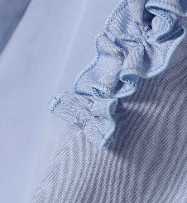 SHIPS any「SHIPS any:〈洗濯機可能〉REPREVE フリル クルーネック Aライン ブラウス」|シャツ・ブラウス|