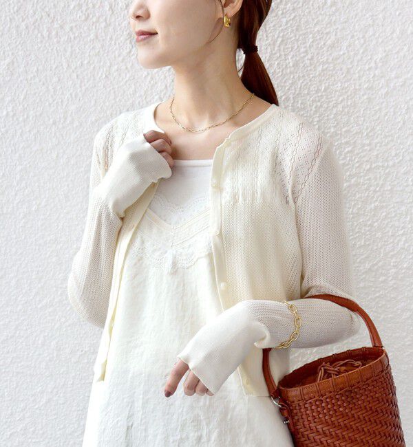 SHIPS for women「堀田茜&times;SHIPS:〈手洗い可能〉アイレット ニット カーディガン」|カーディガン|