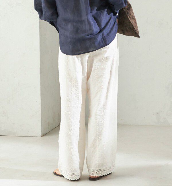 SHIPS for women「《予約》〈手洗い可能〉パッチワーク レース ドロスト パンツ」|その他|