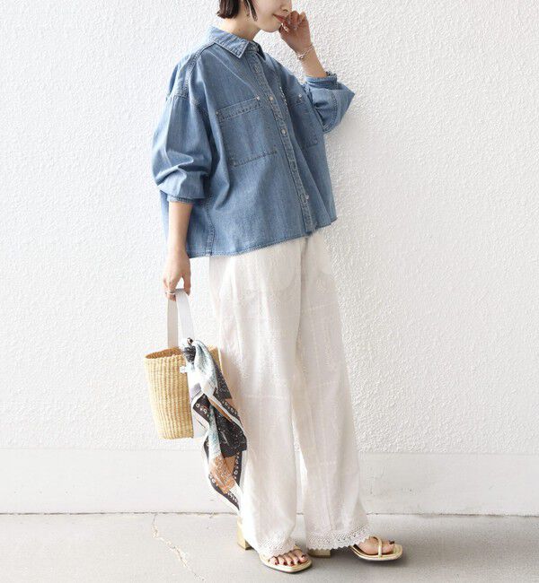 SHIPS for women「《予約》〈手洗い可能〉パッチワーク レース ドロスト パンツ」|その他|