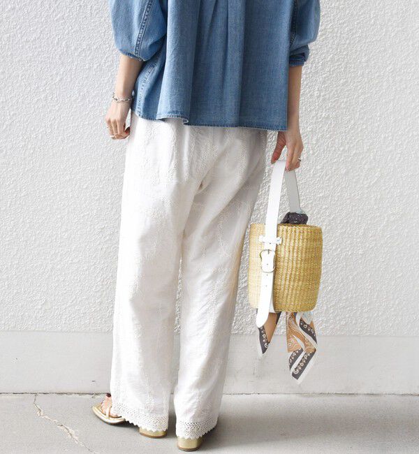 SHIPS for women「《予約》〈手洗い可能〉パッチワーク レース ドロスト パンツ」|その他|