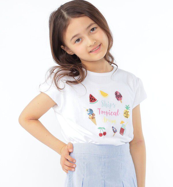 SHIPS KIDS「SHIPS KIDS:100～130cm / サマー モチーフ 半袖 Tシャツ」|Tシャツ・カットソー|