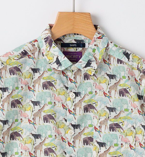 SHIPS KIDS「SHIPS KIDS:140～150cm / リバティ プリント 半袖 シャツ」|シャツ・ブラウス|