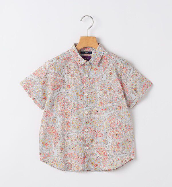SHIPS KIDS「SHIPS KIDS:100～130cm / リバティ プリント 半袖 シャツ」|シャツ・ブラウス|レッド