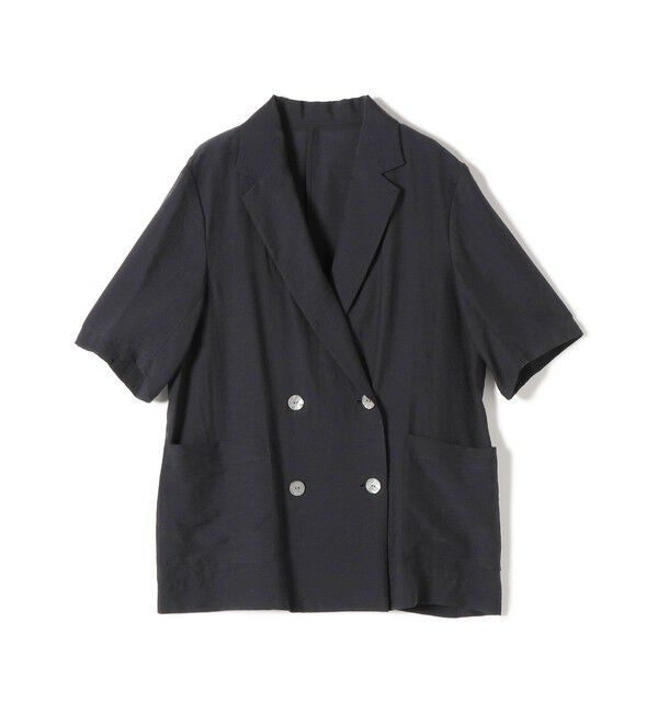 SHIPS for women「《予約》〈手洗い可能〉シルク混 シアー 羽織 半袖 ジャケット」|テーラードジャケット|