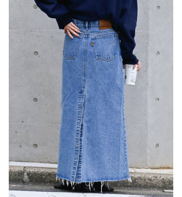 OUTDOOR PRODUCTS Usual Things「≪予約 追加5≫ULTデニムスリットリーンスカート」|スカート|