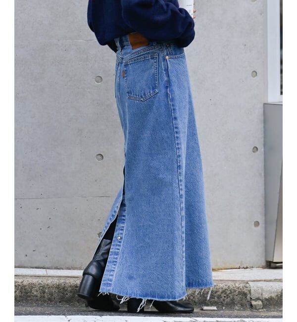 OUTDOOR PRODUCTS Usual Things「≪予約 追加5≫ULTデニムスリットリーンスカート」|スカート|