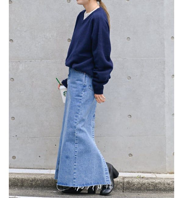 OUTDOOR PRODUCTS Usual Things「≪予約 追加5≫ULTデニムスリットリーンスカート」|スカート|