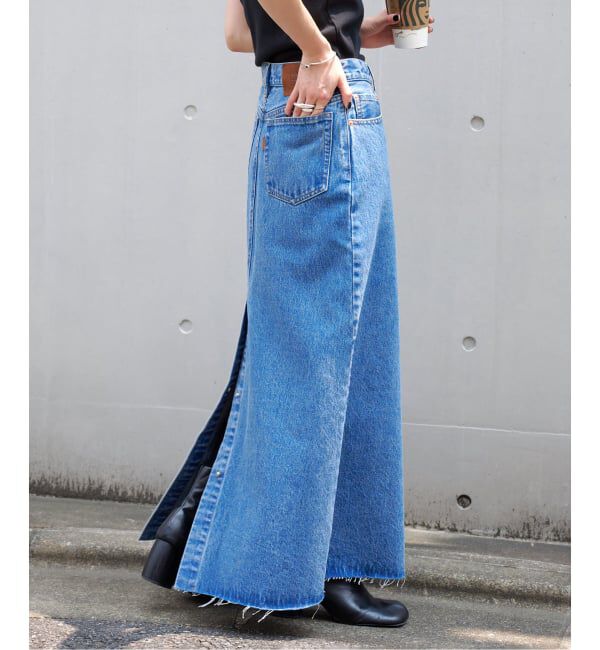 OUTDOOR PRODUCTS Usual Things「≪予約 追加5≫ULTデニムスリットリーンスカート」|スカート|
