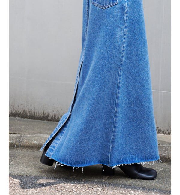 OUTDOOR PRODUCTS Usual Things「≪予約 追加5≫ULTデニムスリットリーンスカート」|スカート|