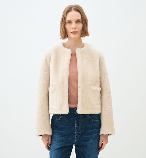 TOMORROWLAND collection「ナッパランムートン ノーカラージャケット」|その他|