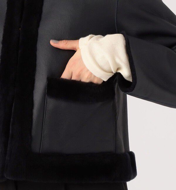 TOMORROWLAND collection「ナッパランムートン ノーカラージャケット」|その他|