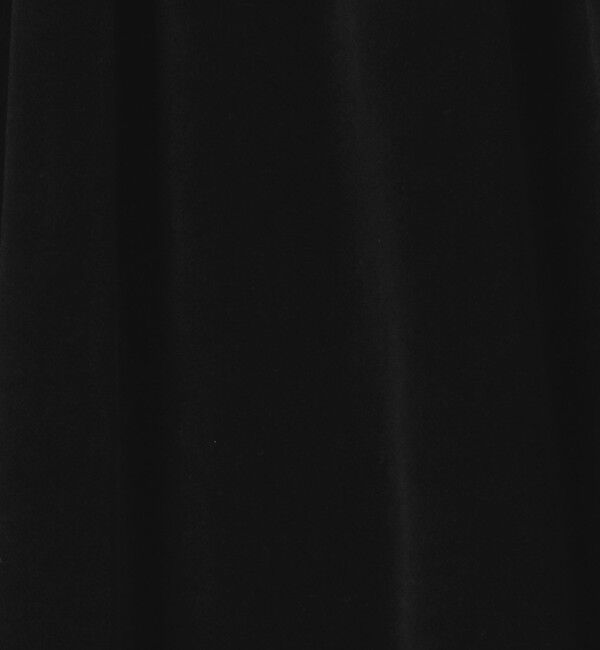 MACPHEE「コットンポリエステルベロア フロントギャザーロングスカート」|タイト|