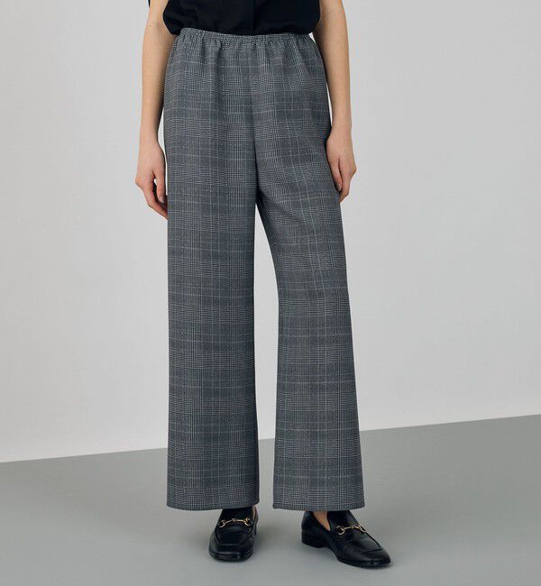 DES PRES「グレンチェックグリッタープリント リラックスパンツ」|その他|