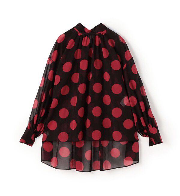 TOMORROWLAND collection「ラルジュドットプリント バックリボンブラウス」|シャツ・ブラウス|38 レッド系