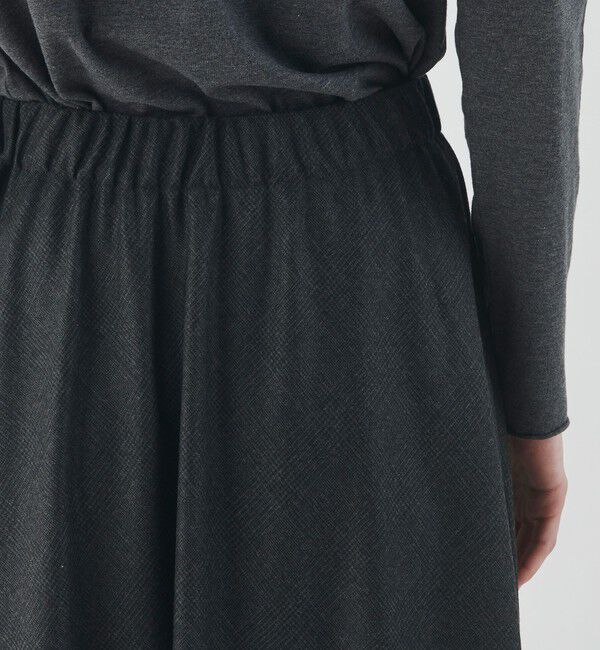 GALERIE VIE「フラノストレッチ ギャザーマキシスカート」|フレア|