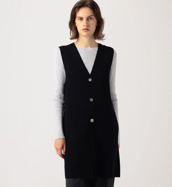 GALERIE VIE「ウーステッドミラノリブ ロングベスト」|ベスト・ジレ|