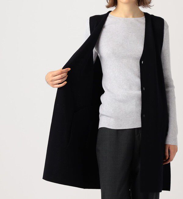 GALERIE VIE「ウーステッドミラノリブ ロングベスト」|ベスト・ジレ|
