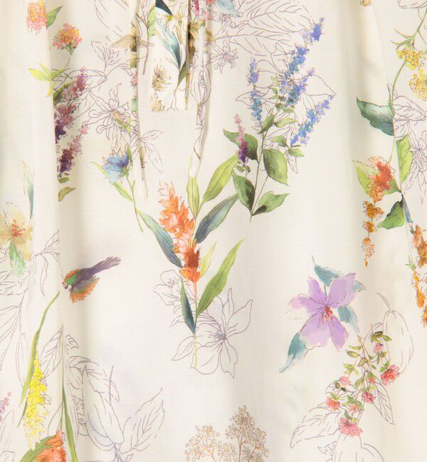 TOMORROWLAND collection「カカオフラワープリント ボウタイブラウス」|シャツ・ブラウス|