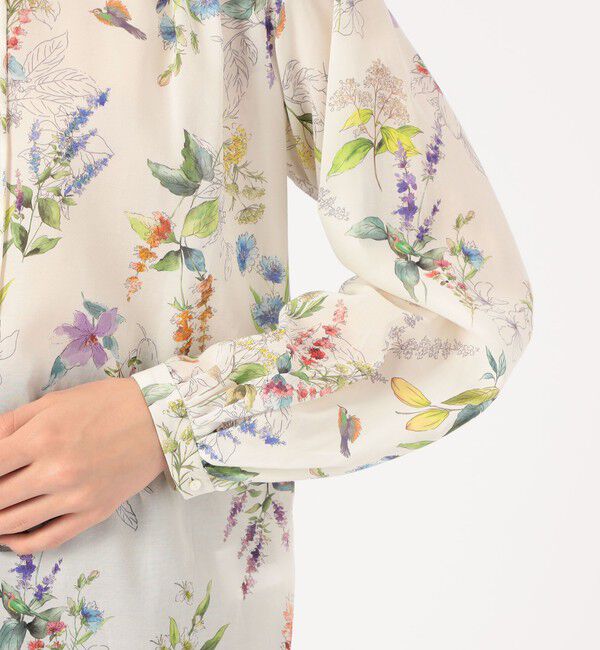 TOMORROWLAND collection「カカオフラワープリント ボウタイブラウス」|シャツ・ブラウス|