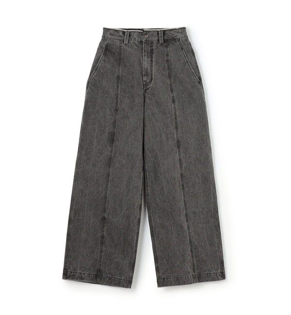 Edition「ガーメントウォッシュ ワイドパンツ」|デニム|19 ブラック