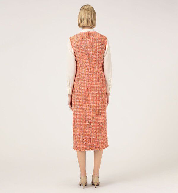 Ballsey「シャイニーカラーツイード ストレートジャンパースカート」|ジャンパースカート|