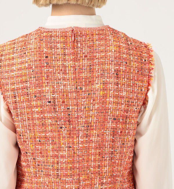 Ballsey「シャイニーカラーツイード ストレートジャンパースカート」|ジャンパースカート|