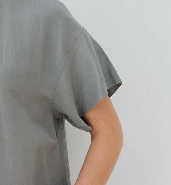 GALERIE VIE「リネンキュプラシルクコンパクト クルーネックワンピース」|ワンピース|